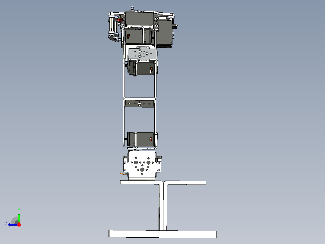 机器人6自由度与抓手右视图