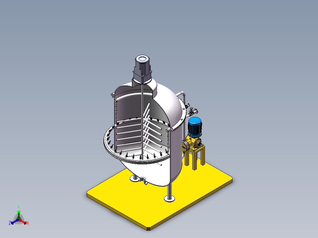 醚化反应器sw18正等轴测图