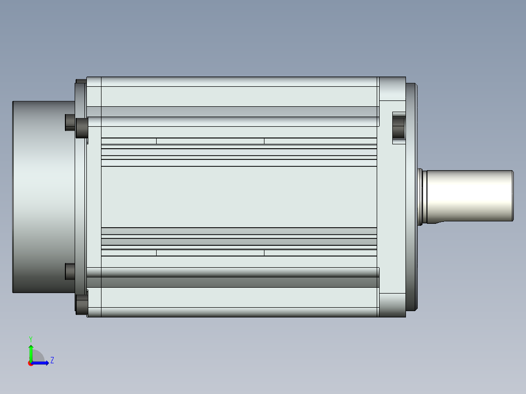 电机MS6S-100CS30BZ2-21P0.IGS左视图