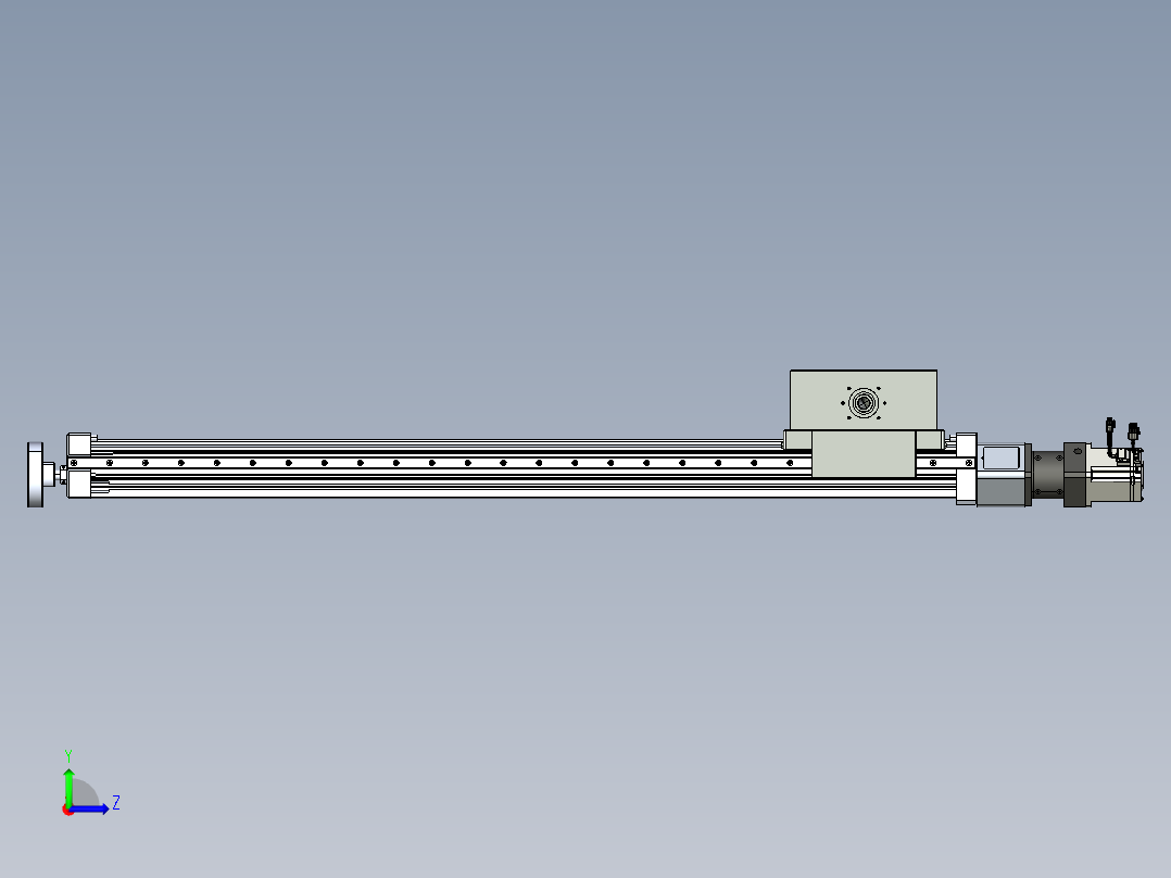 威洛博直线电机模组EB8ZR-L200-S1140-LZP75B5K-ZP755K-MS3左视图