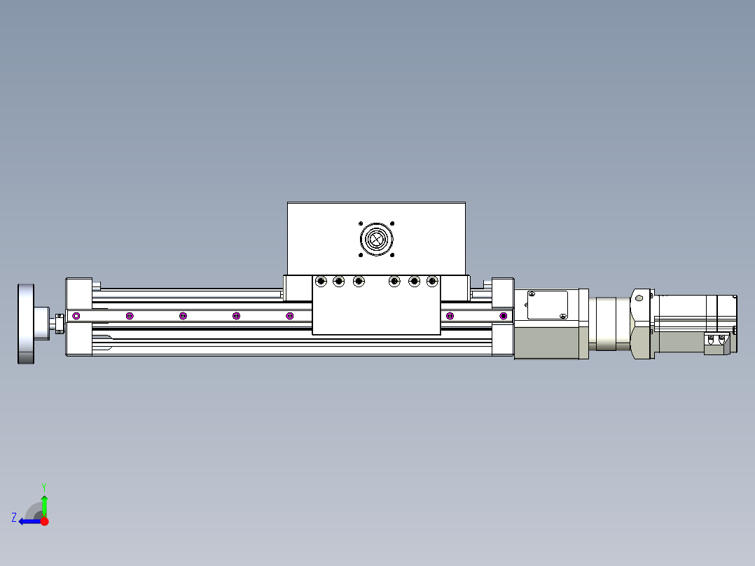 威洛博直线电机模组EB6ZR-L140-S180-LZ575K-Z575K-MS3右视图