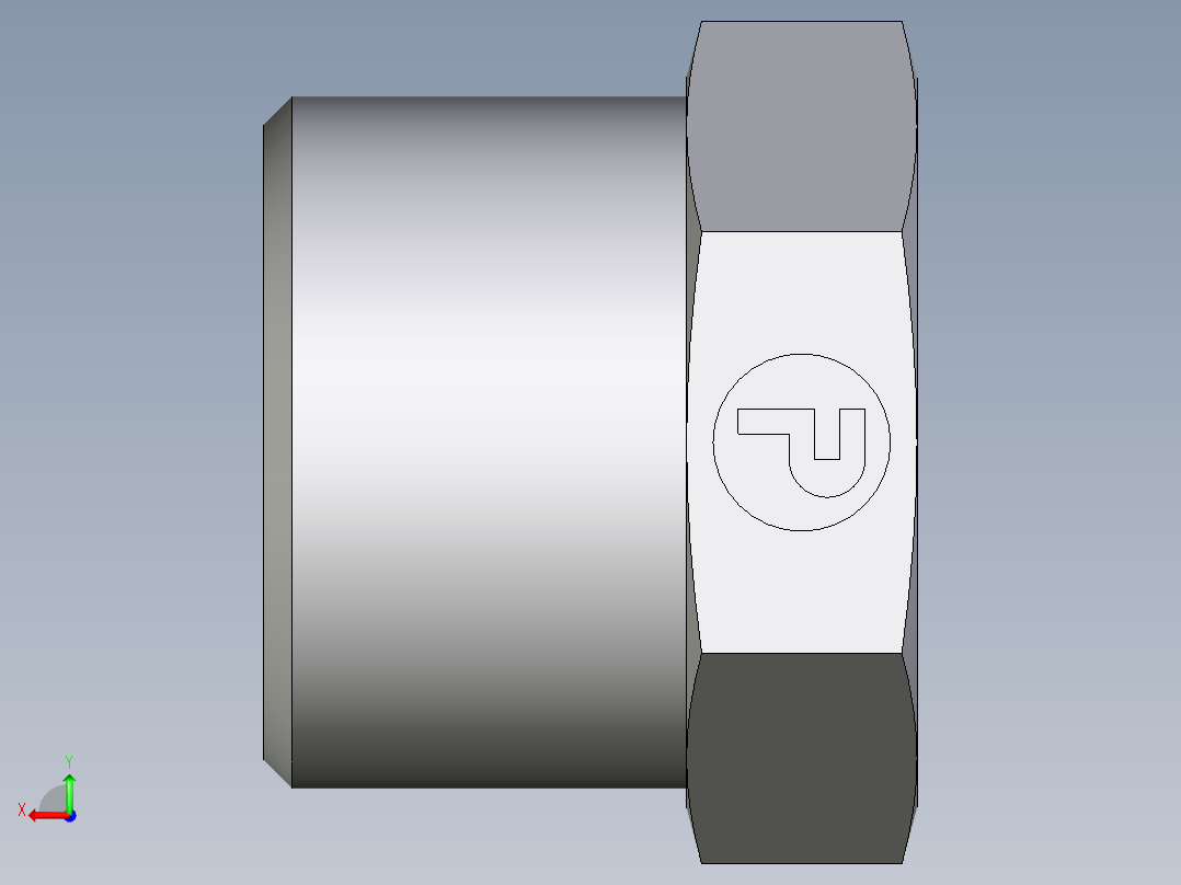 卡套式工业通用硬管接头EO_Blanking_plug_for_tube_ends_ROV12L71X后视图