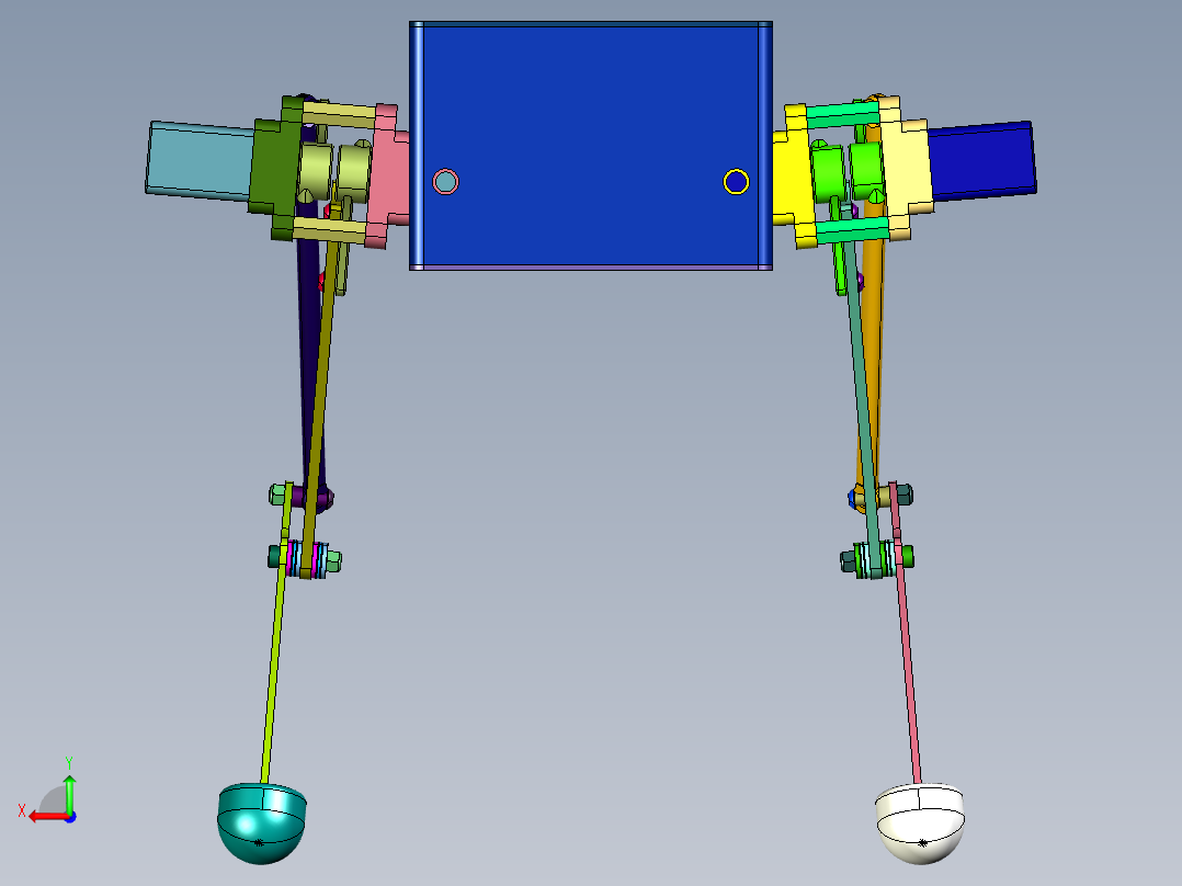 自由行走学习四足机器人后视图