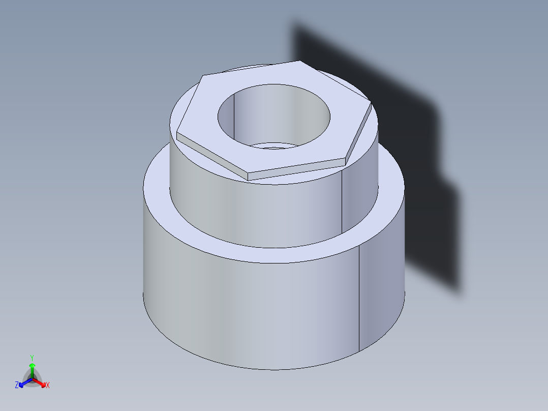 聚氯乙烯配件11A-Sch80_ReducerCoupling_SxS_829-420FB_4in x 2in正等轴测图