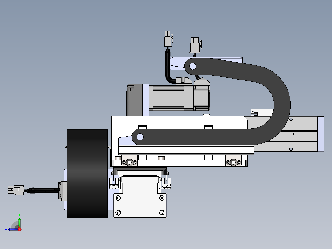 内嵌直交机械手XYG系列XYG320-A2右视图