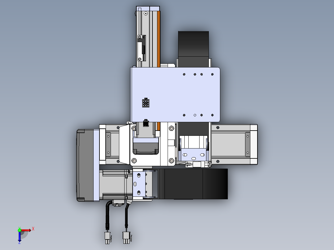 内嵌直交机械手XYG系列XYG320-A2俯视图