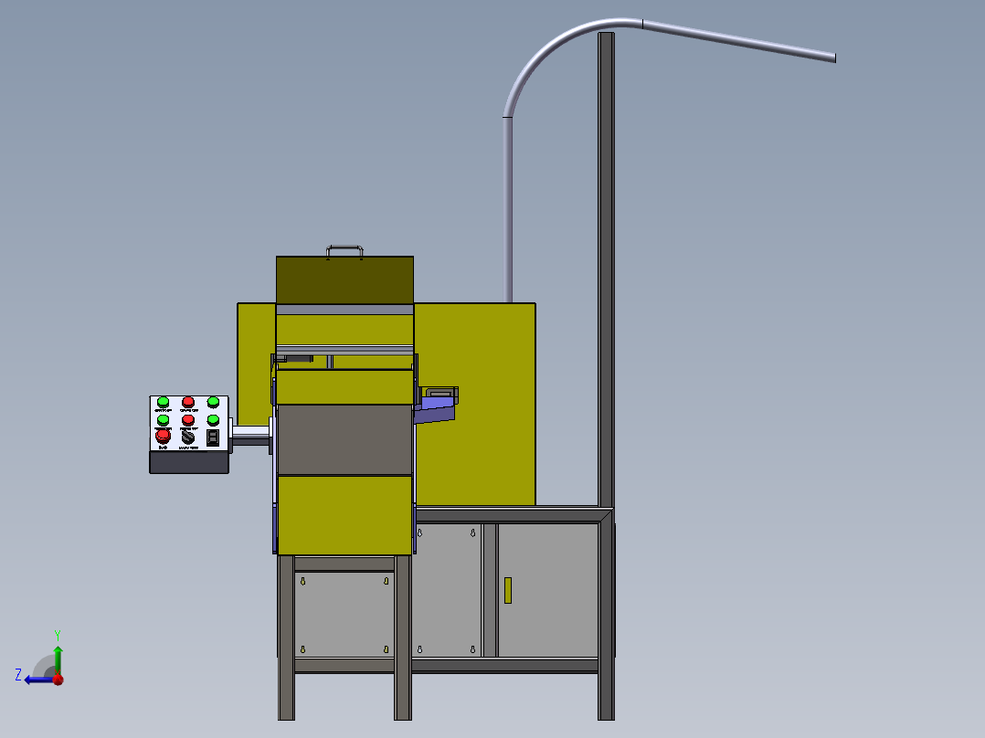 步进送料机右视图