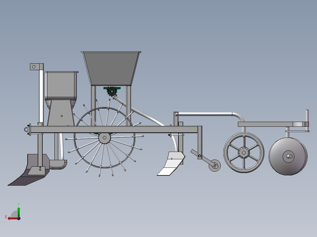 花生播种施肥一体机100后视图