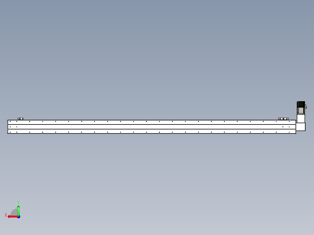 同步带滑台-半封闭B10-L90-S2000-R-P40-D3后视图