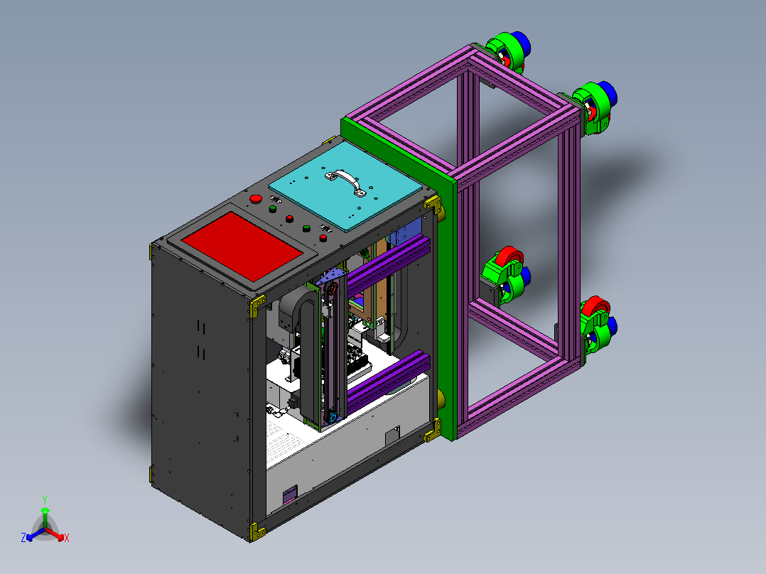 手机检测设备sw20可编辑正等轴测图