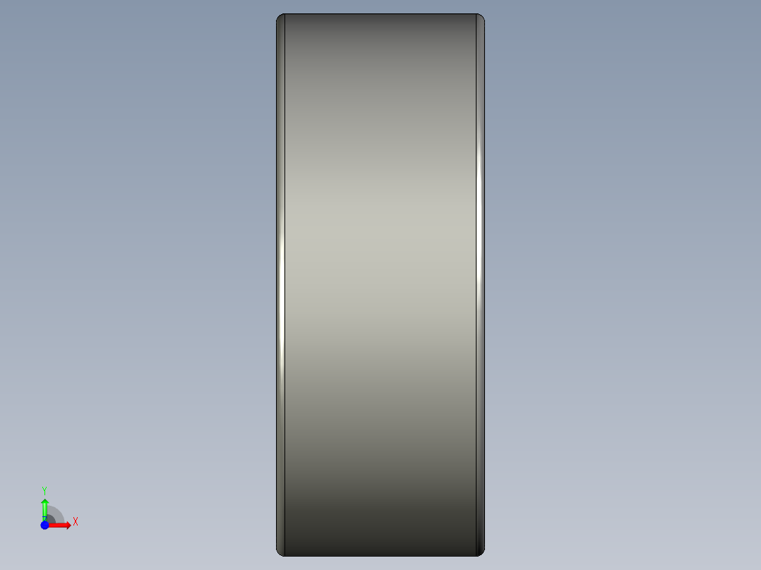 SKF双列角接触球轴承3D模型前视图