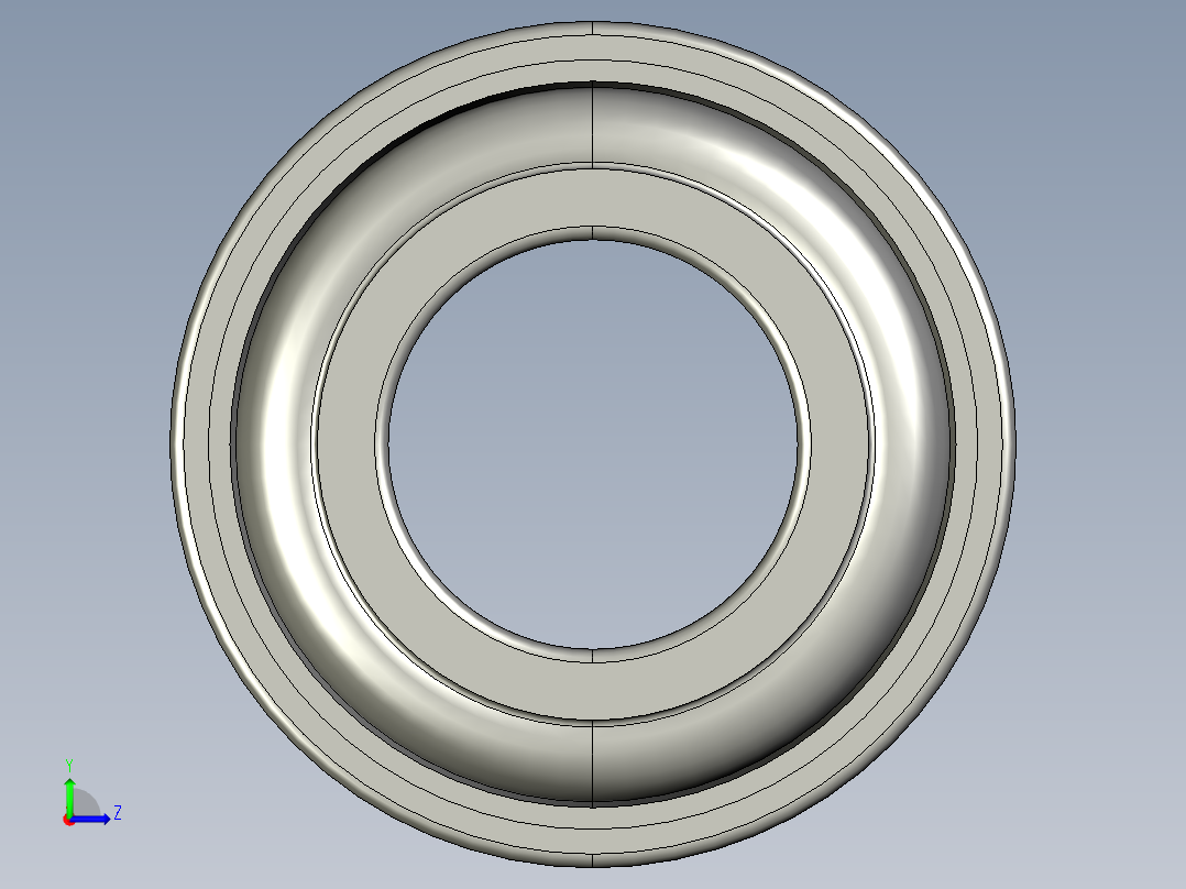 SKF双列角接触球轴承3D模型左视图
