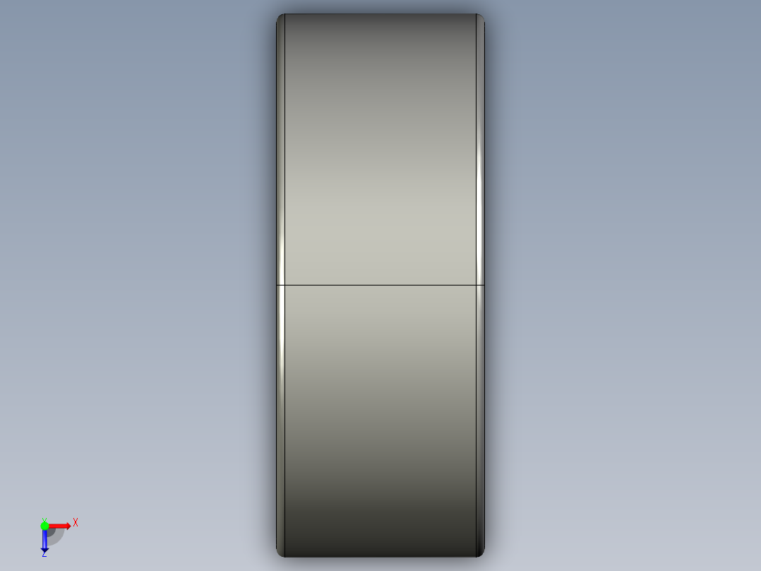 SKF双列角接触球轴承3D模型俯视图