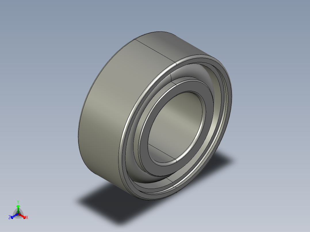 SKF双列角接触球轴承3D模型正等轴测图