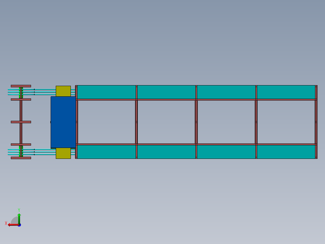 双头双位自动化剥线生产线后视图