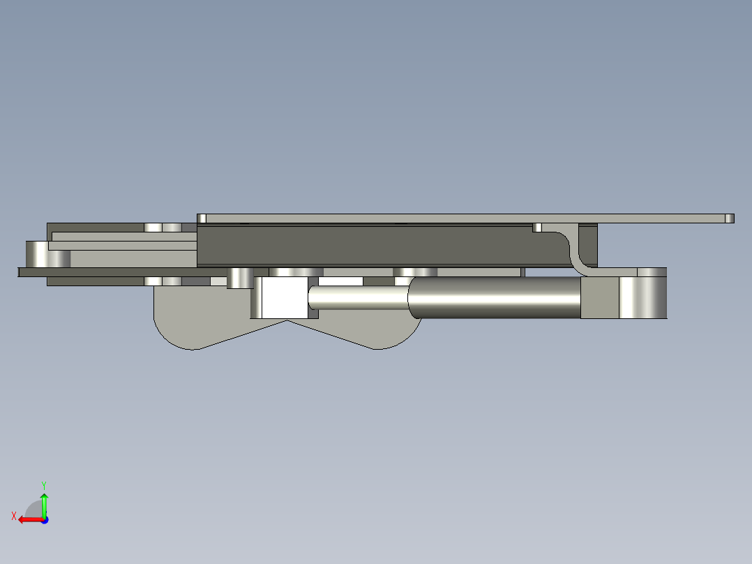 气动柔软折叠咖啡桌提升机构后视图