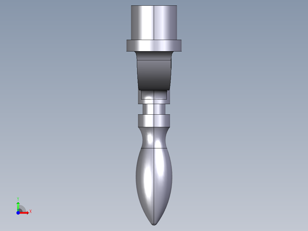 曲柄把手2433(A)-3D多系列多零件图纸模型前视图