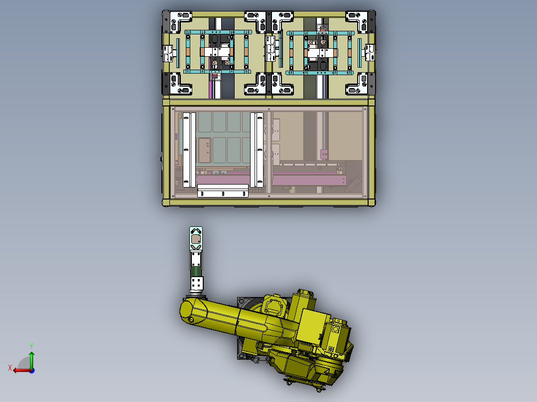 苹果手机自动扫码设备后视图