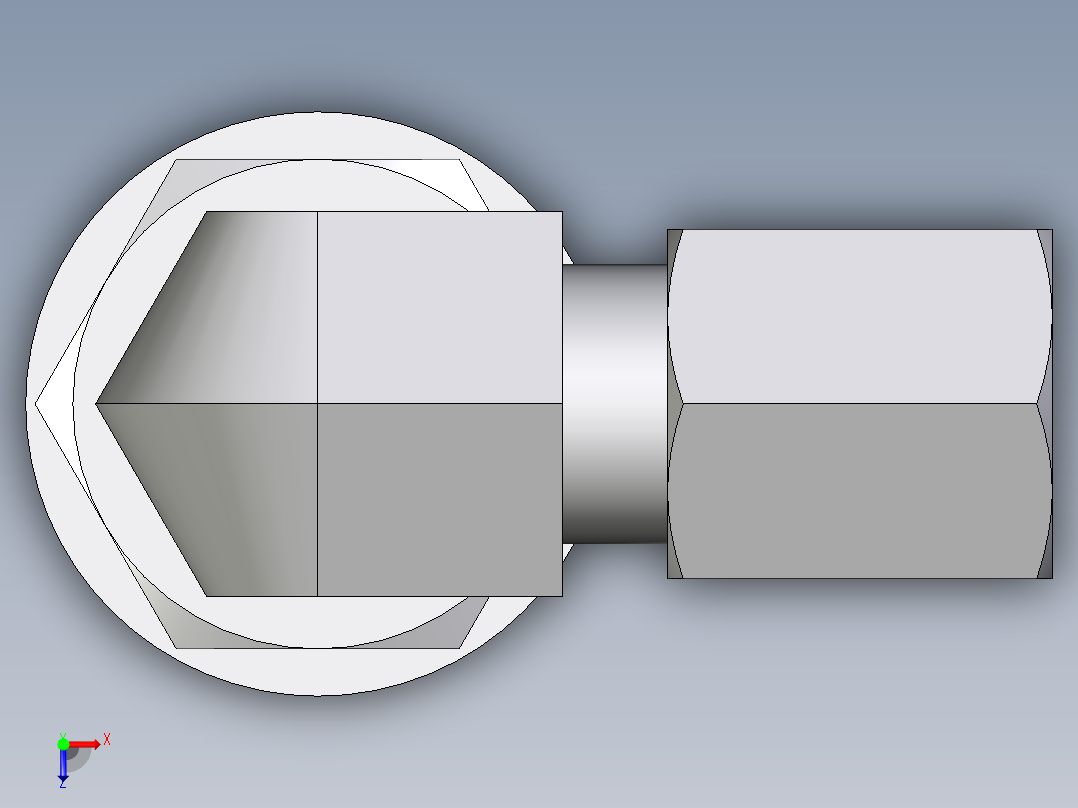 卡套式工业通用硬管接头EO_Adjustable_Locknut_elbow_WEE04LLRCF俯视图