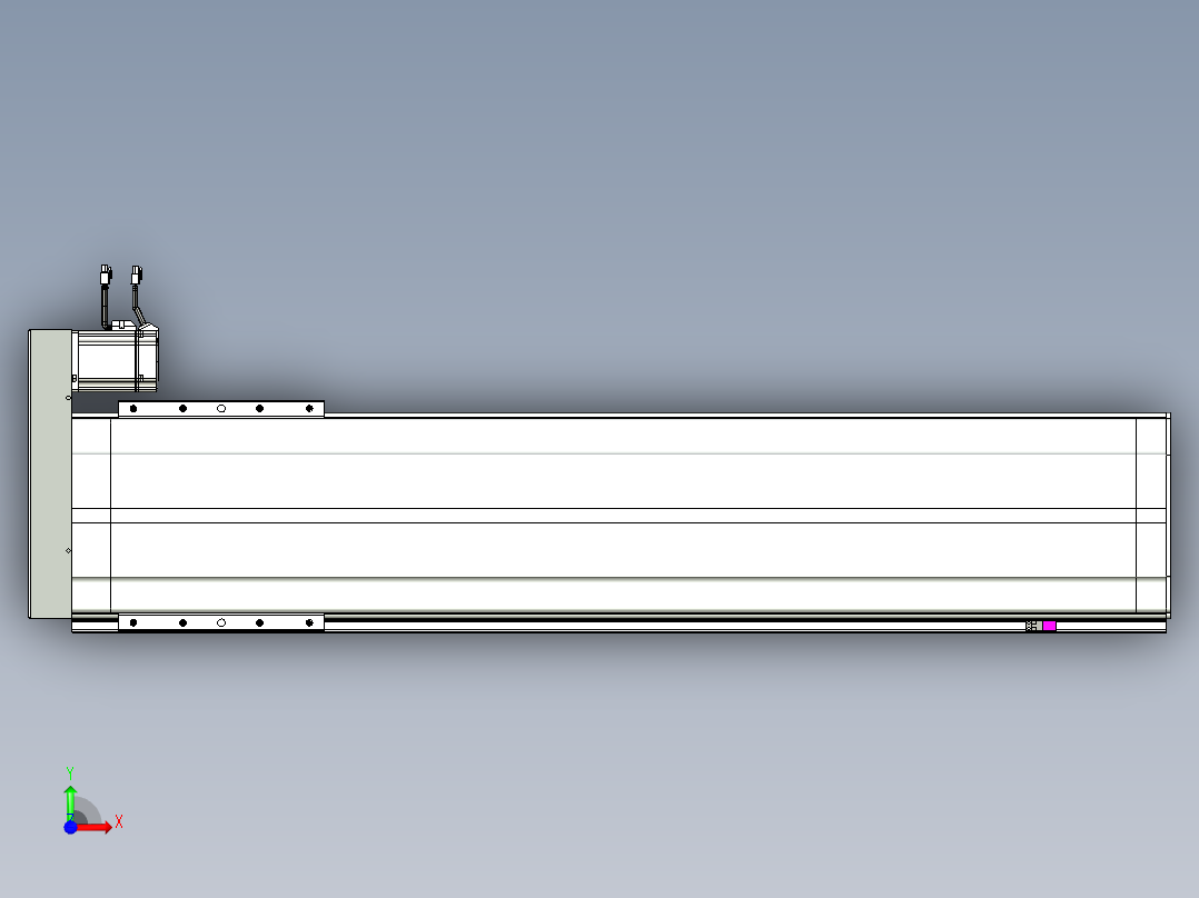 VF丝杆传动-一般环境VF27-Lxx-C-S1050-BR-ZP75-D3前视图
