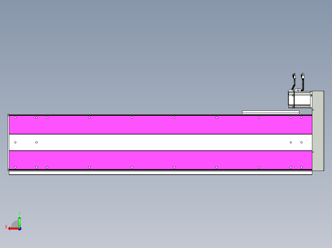 VF丝杆传动-一般环境VF27-Lxx-C-S1050-BR-ZP75-D3后视图