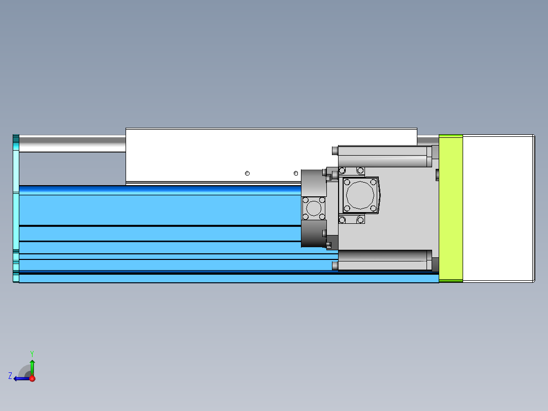MTH丝杆半封闭模组MTH27-BR-1500W右视图