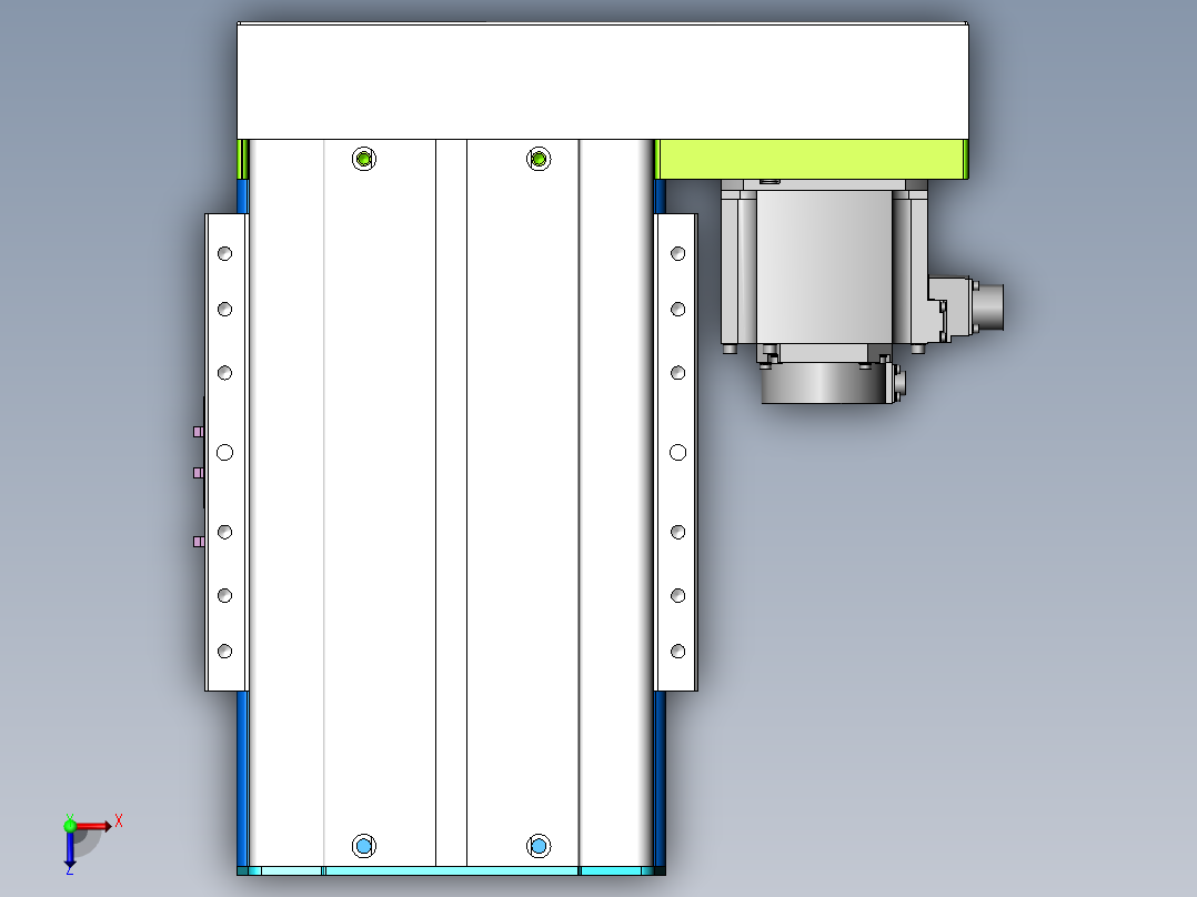 MTH丝杆半封闭模组MTH27-BR-1500W俯视图
