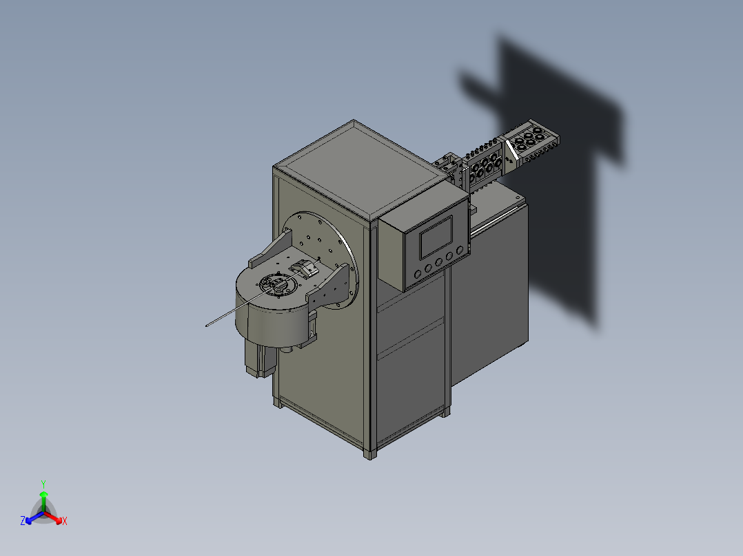 全自动线材折弯机 3D图 机械设计自动化3D模型文件STEP格式正等轴测图