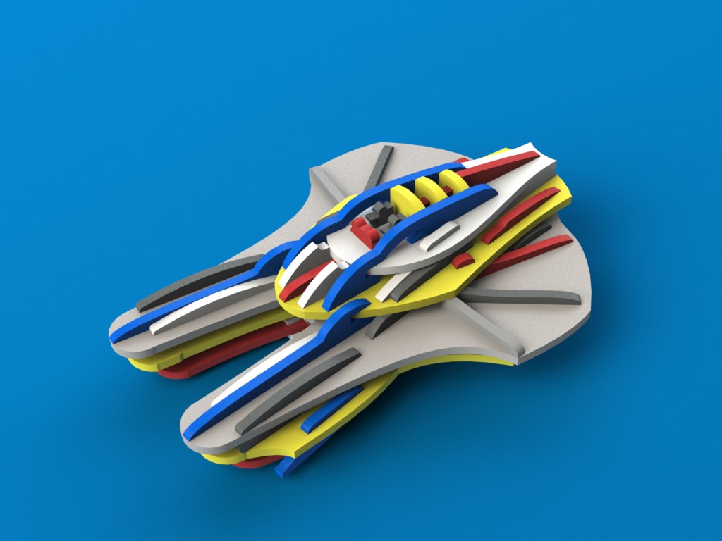 激光下料拼图星际战舰AutoCAD, SOLIDWORKS 2010, STEP _ IGES