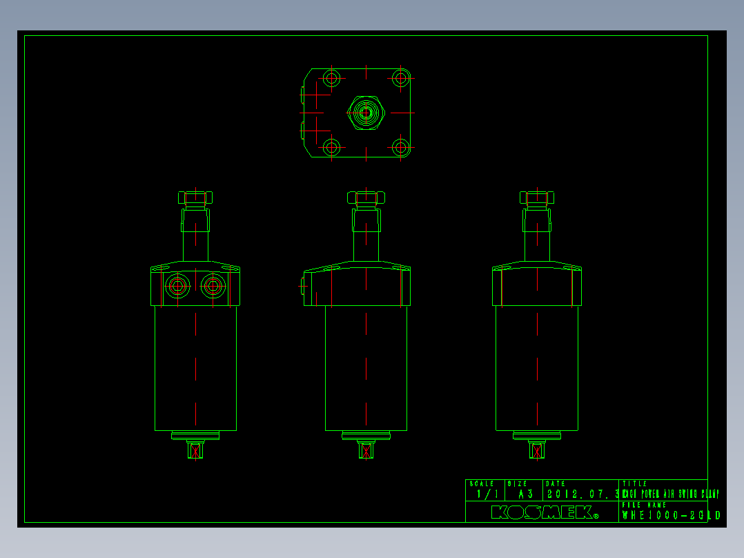 KOSMEKWHE1000-2GLD多系列多零件图纸模型多系列多零件图纸模型