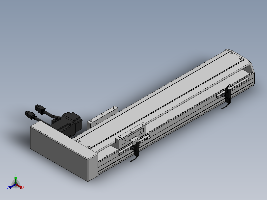 精密模组MY120-T10-300L-BR-P10B-C4-C正等轴测图
