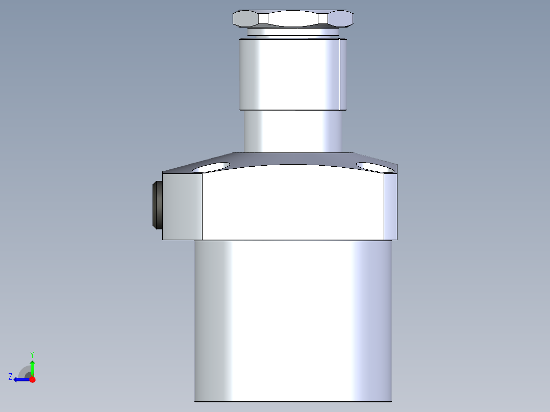 KOSMEKLG0900-CL-Y30多系列多零件图纸模型右视图