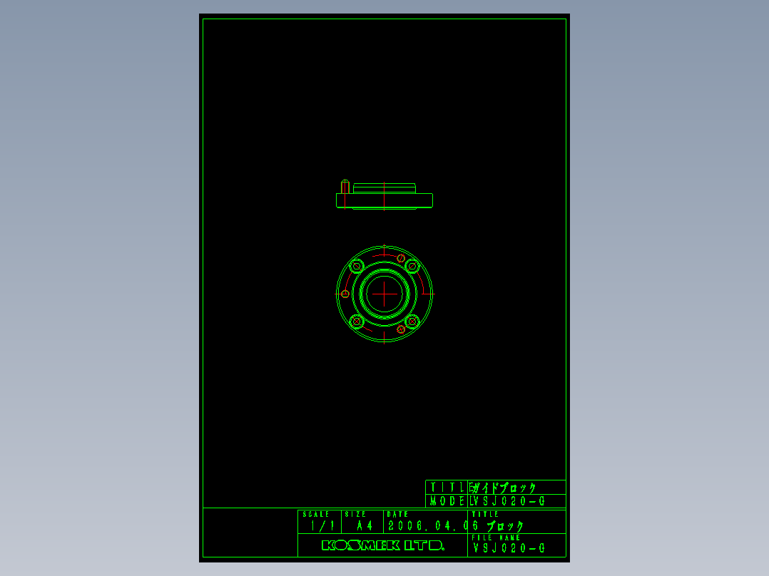 KOSMEKVSJ020-G多系列多零件图纸模型多系列多零件图纸模型