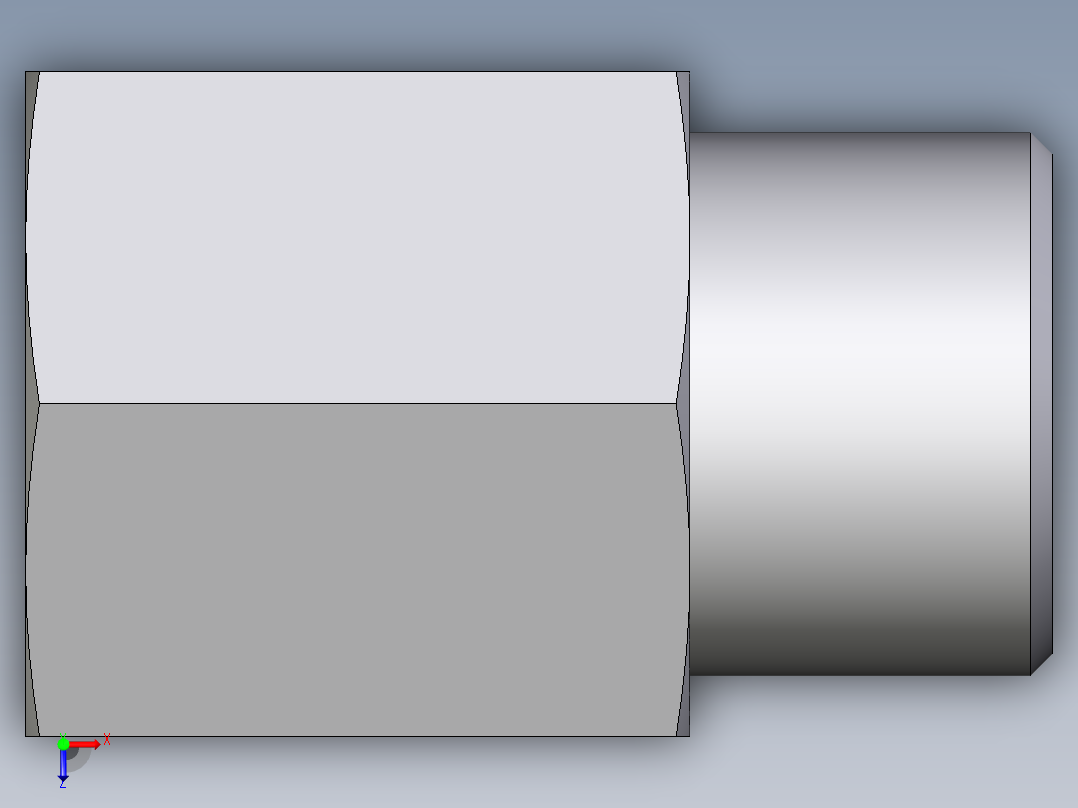 卡套式工业通用硬管接头EO_Swivel_connector_GAI10SM71X俯视图