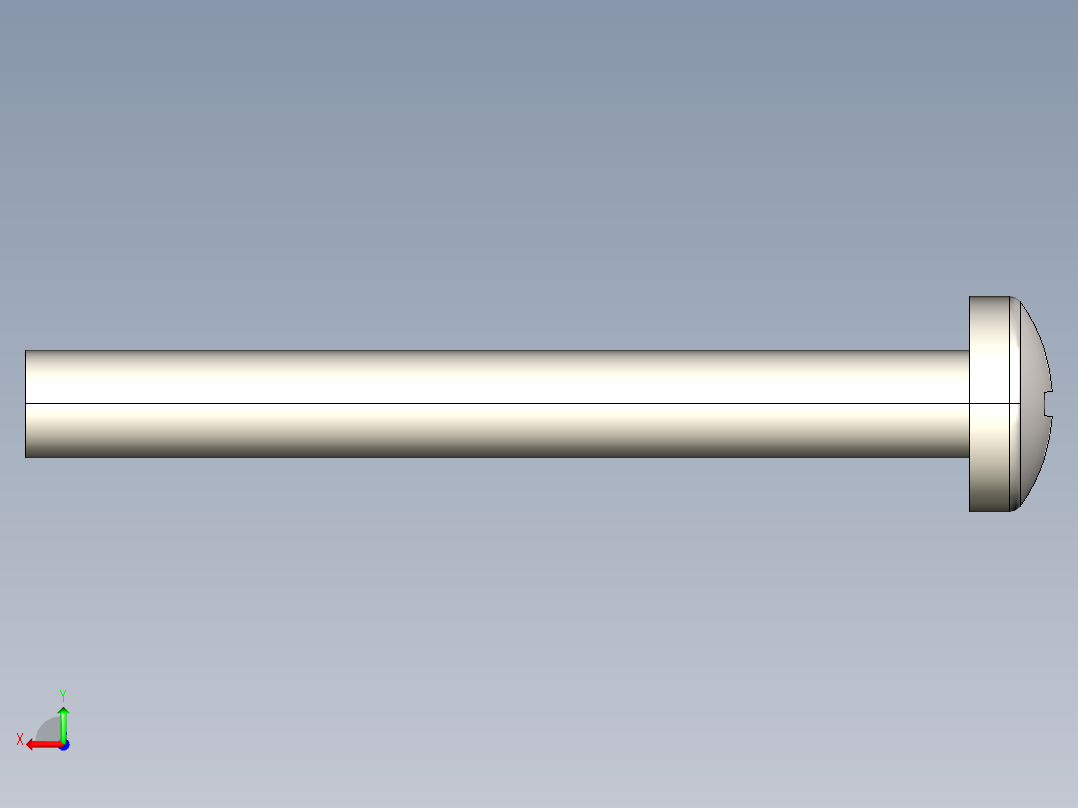 螺丝 M4 十字盘头-M4x35 Screw head.STEP后视图