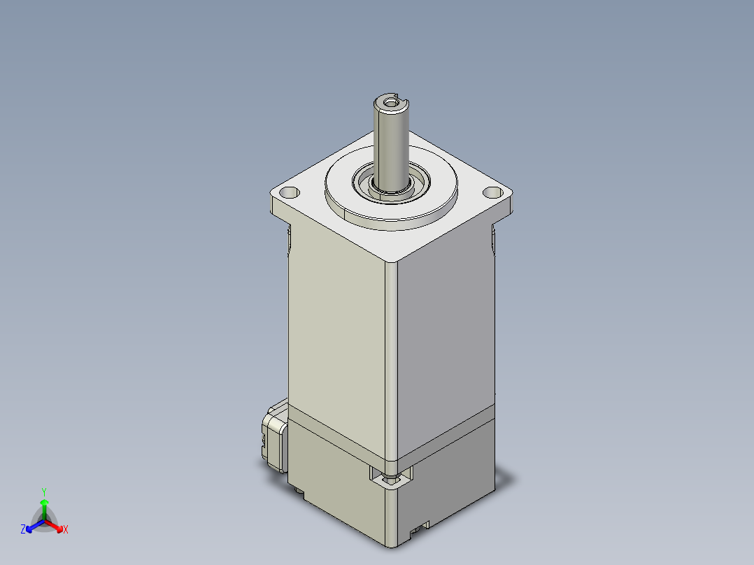 电机MS6H-40-CN30B3-20P1正等轴测图