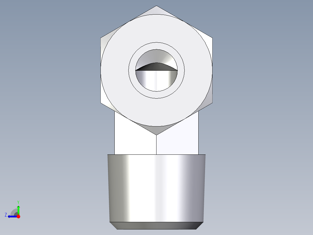 卡套式工业通用硬管接头EO_Male_stud_elbow_WE06LLM71右视图