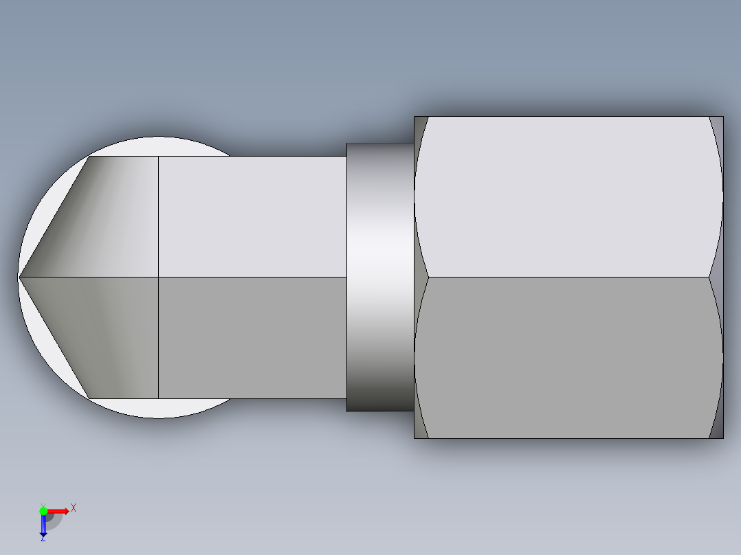 卡套式工业通用硬管接头EO_Male_stud_elbow_WE06LLM71俯视图