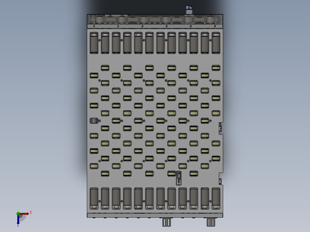 带托板的PCB输送结构俯视图