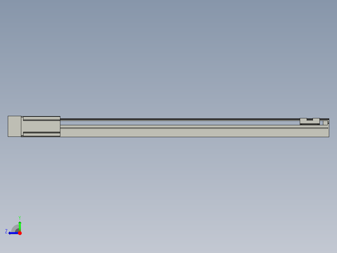 直线模组LHA6-S800-L-200W(16丝杆)设计图纸右视图
