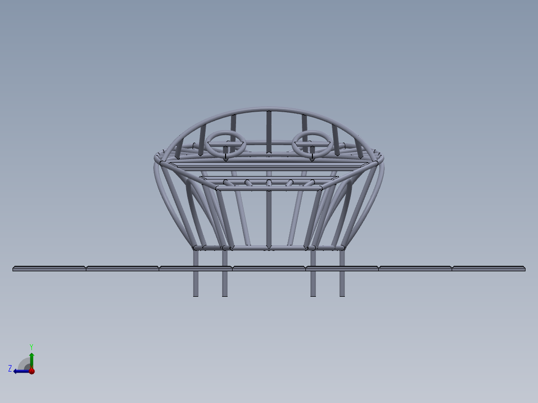 儿童攀爬架，5人艇右视图