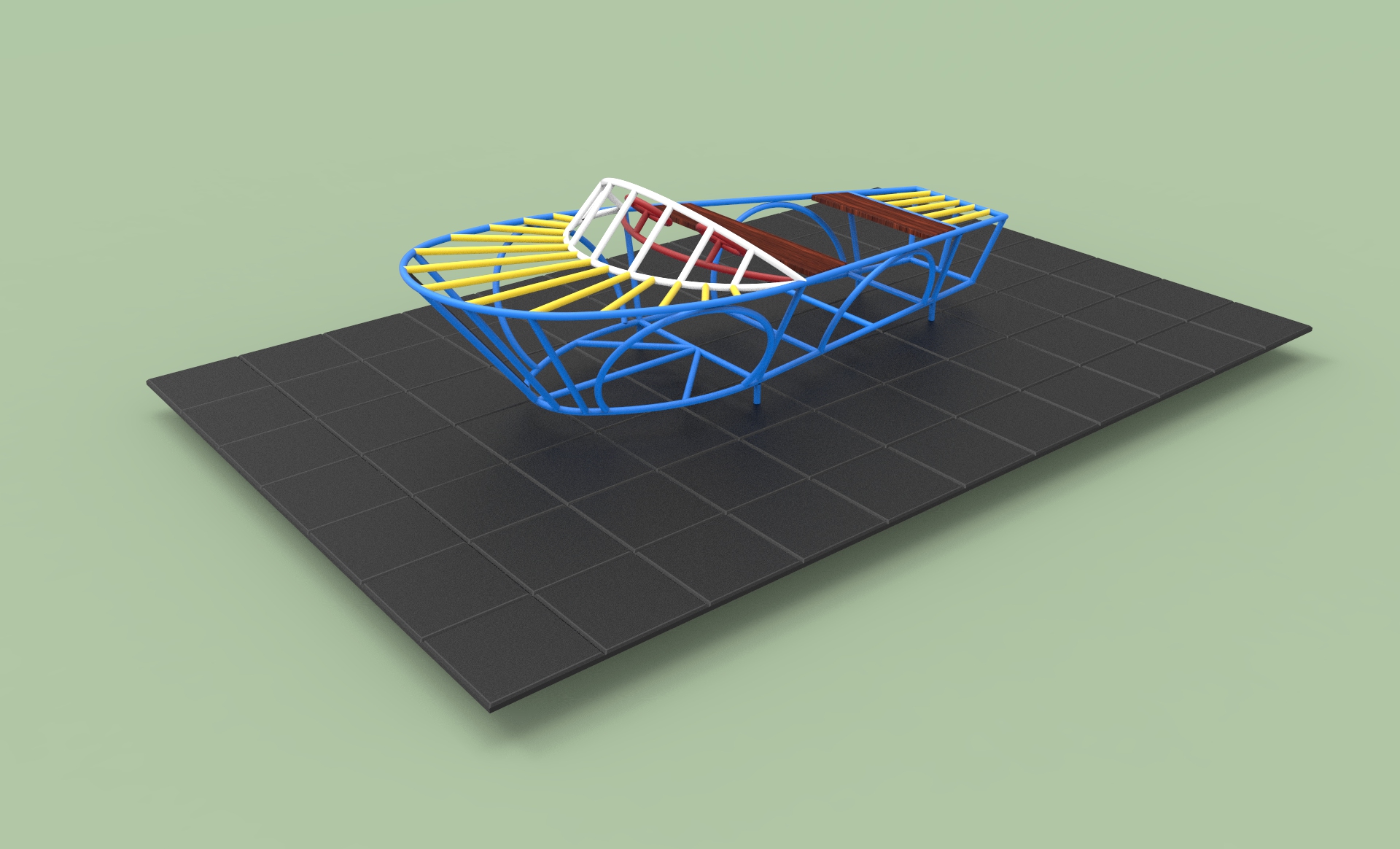 儿童攀爬架，5人艇
