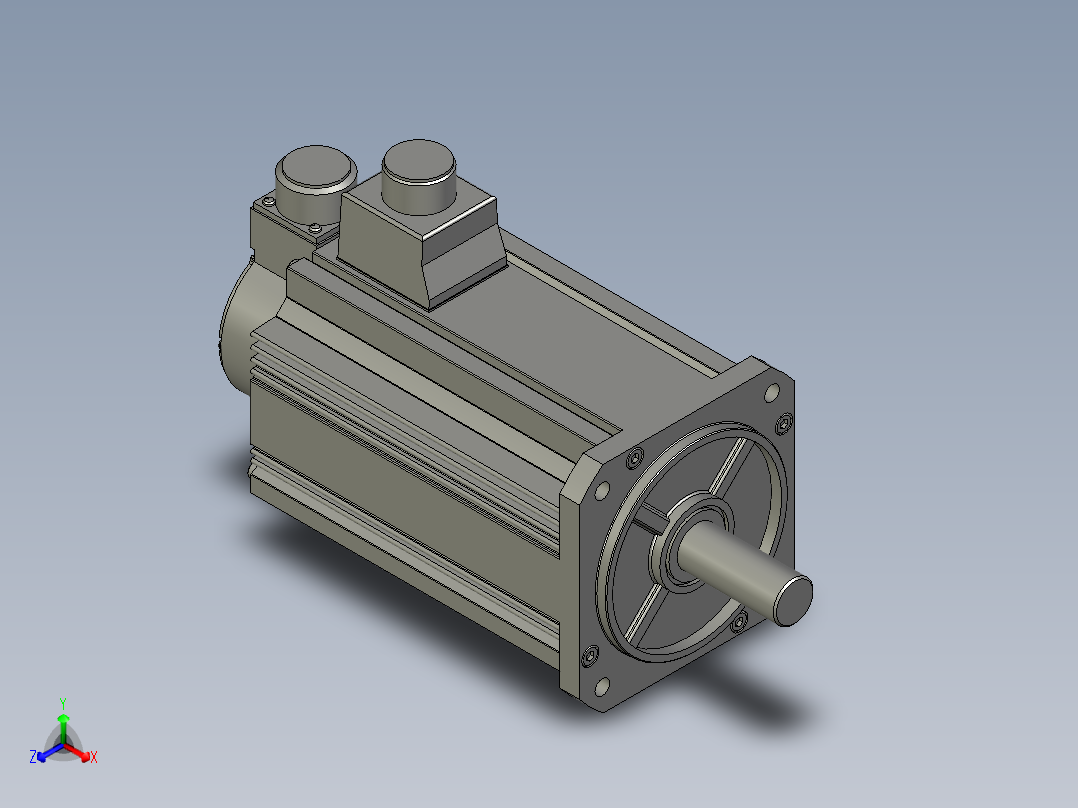 5000W MSME伺服马达正等轴测图