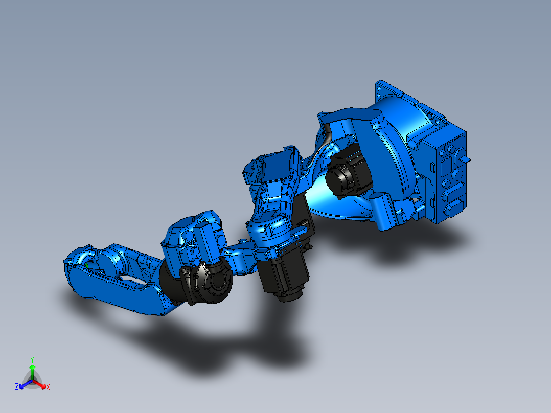 robotic-arm-yaskawa-motoman正等轴测图