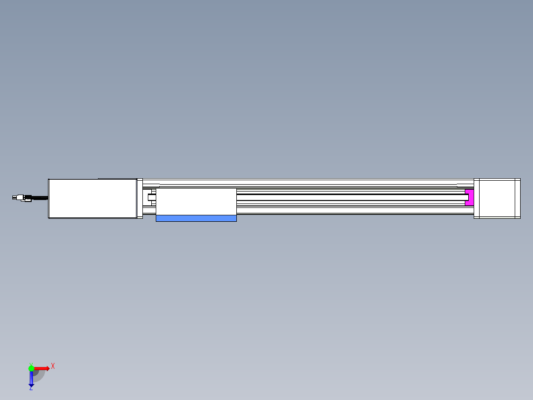 威洛博LB.GB同步带传动--欧规系列GB8-L96-S500-BR-P75俯视图