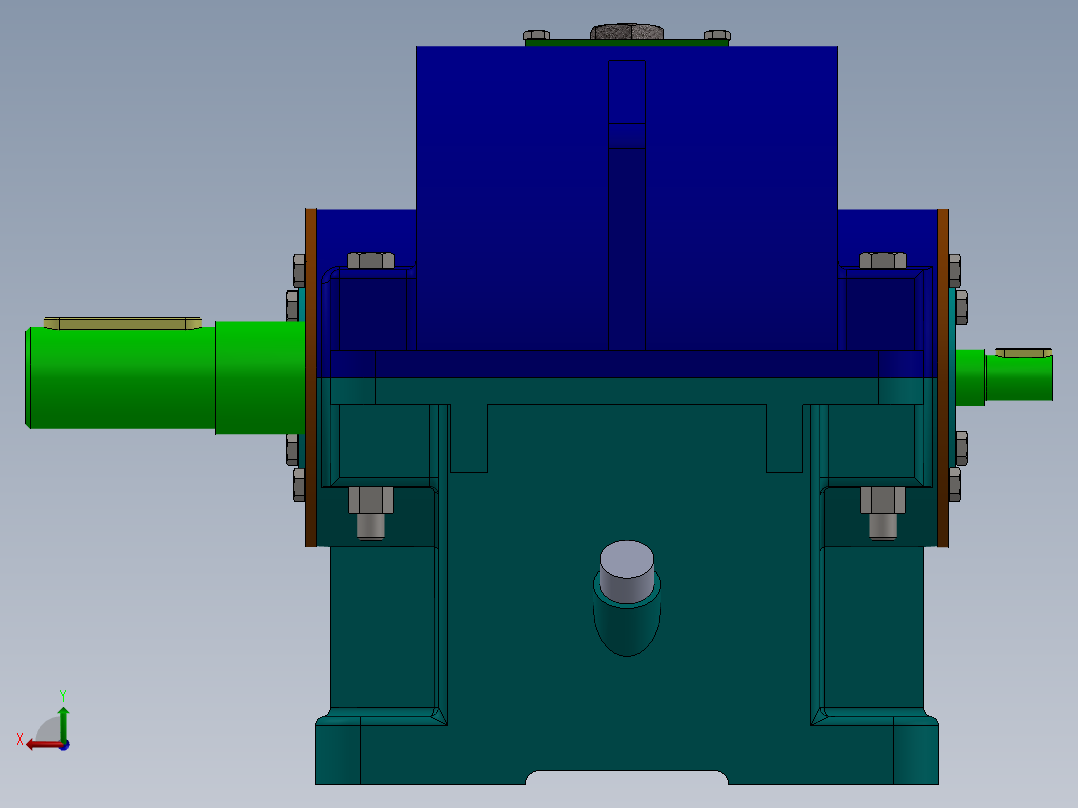 1G145--二级圆柱齿轮减速器优化设计后视图