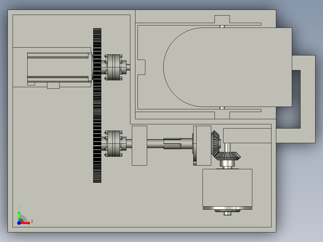 踝关节康复机设计及建模【含三维图+CAD图+文档】前视图