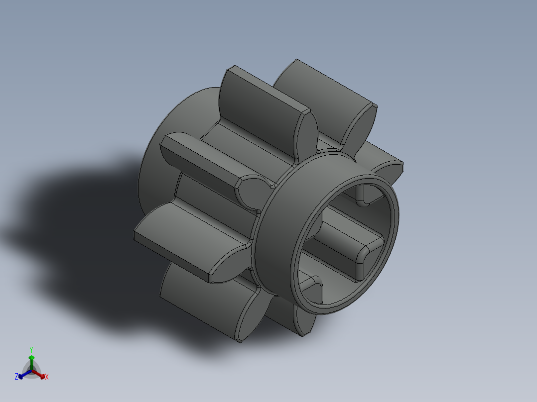 3647 - 364702 OldGray Technic Gear 8 Tooth.SLDPRT