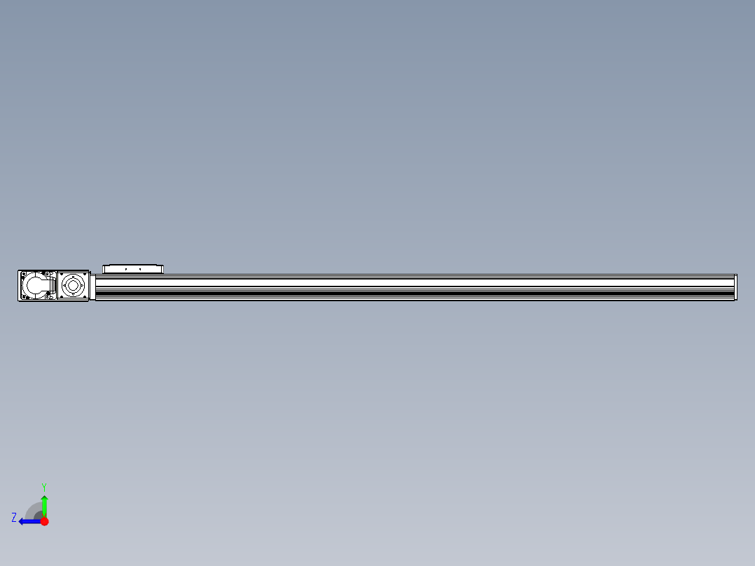 同步带全封闭直线模组TPA-HCB-105D-90-L1150-ML-Y-P20-N3右视图
