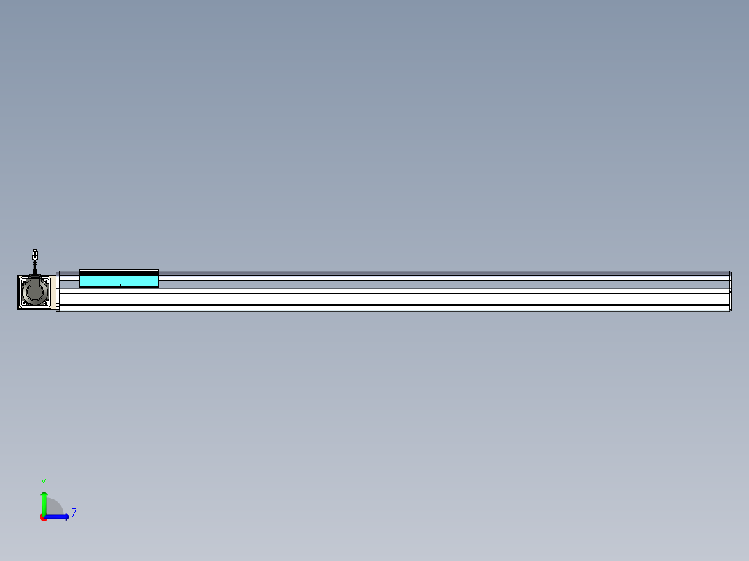 同步带滑台-半封闭B22-L100-C-S1550-L-P75-D3-N5左视图